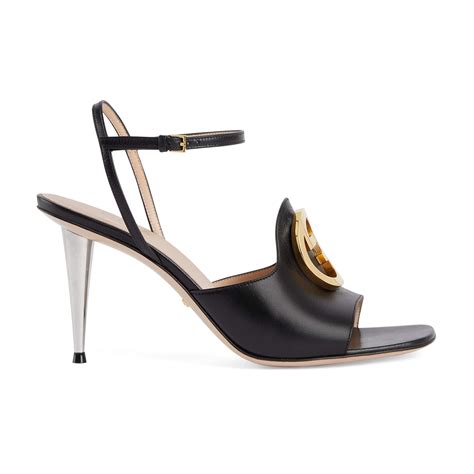 gucci black heeled sandals|gucci blondie high heeled sandals.